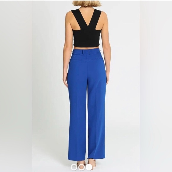 Joie NWT  Blue Wide Leg Pants with High-Waisted Design - Picture 2 of 16